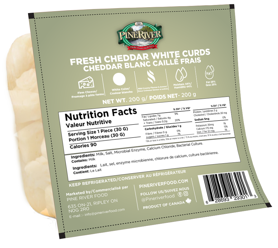 Cheddar White Curds